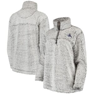 Vancouver Canucks G-III 4Her by Carl Banks Women's Sherpa Quarter-Zip Jacket - Gray