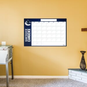 Vancouver Canucks Dry Erase Calendar - Officially Licensed NHL Removable Wall Decal Giant Decal (57"W x 34"H) by Fathead | Vinyl