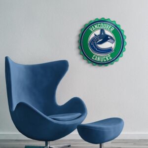 Vancouver Canucks: Officially Licensed NHL Bottle Cap Wall Sign 18.5x18.5 by Fathead