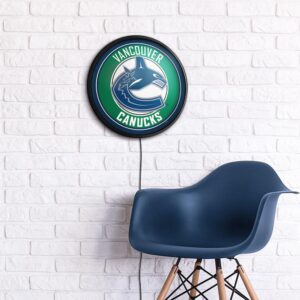 Vancouver Canucks: Officially Licensed NHL Round Slimline Illuminated Wall Sign 14" x 18" by Fathead