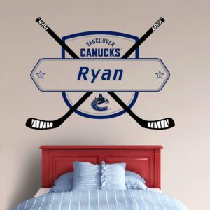 Vancouver Canucks: Personalized Name - Officially Licensed NHL Transfer Decal 51.0"W x 38.0"H by Fathead | Vinyl