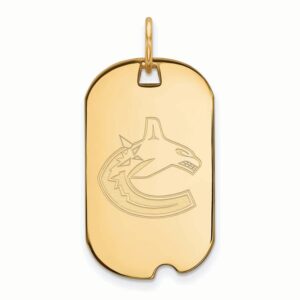 Women's Vancouver Canucks Gold Plated Small Dog Tag