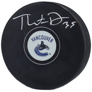 Thatcher Demko Vancouver Canucks Autographed Hockey Puck