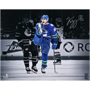 Vancouver Canucks Andrei Kuzmenko Autographed 16" x 20" Celebrating Spotlight Photograph