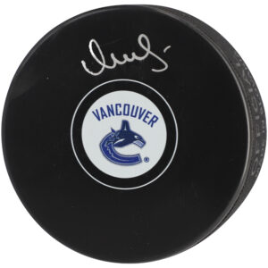 Vasily Podkolzin Vancouver Canucks Autographed Hockey Puck