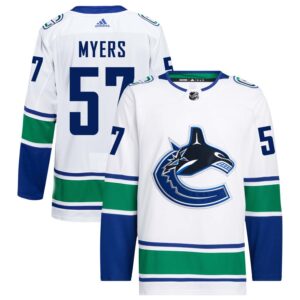 Tyler Myers Men's adidas White Vancouver Canucks Away Primegreen Authentic Pro Custom Jersey