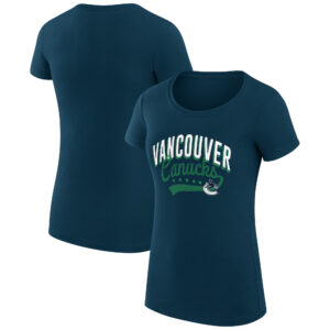 Women's G-III 4Her by Carl Banks Navy Vancouver Canucks Filigree Logo T-Shirt