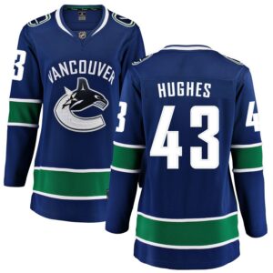 Quinn Hughes Women's Fanatics Branded Blue Vancouver Canucks Home Breakaway Custom Jersey