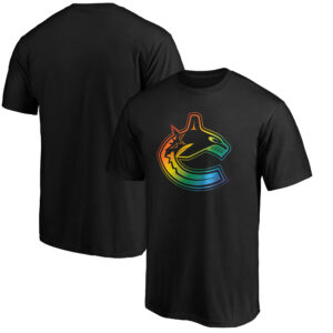 Men's Fanatics Branded Black Vancouver Canucks Team Pride Logo T-Shirt